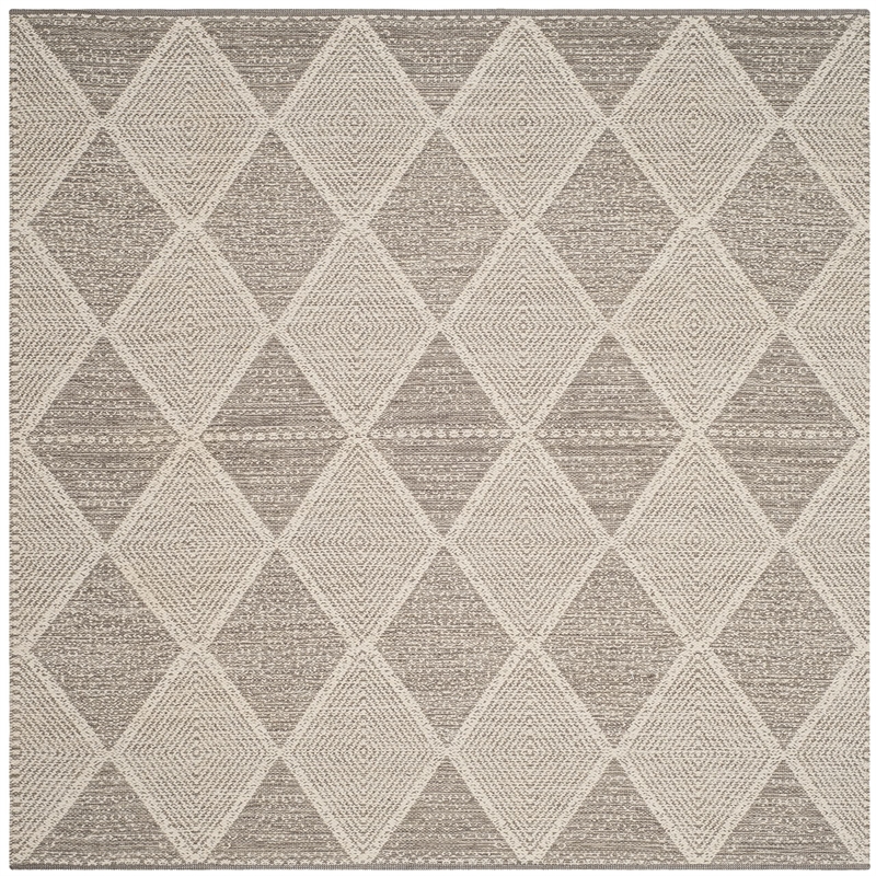 Safavieh Montauk 6' X 6' Square Hand Woven Cotton Rug in Gray