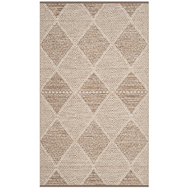 Safavieh Montauk 3' X 5' Hand Woven Cotton Rug in Beige