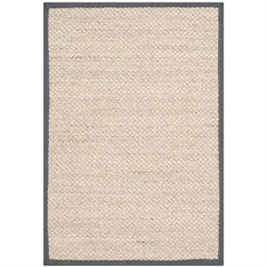 Safavieh Natural Fiber 10' X 14' Sisal Rug in Marble and Dark Gray