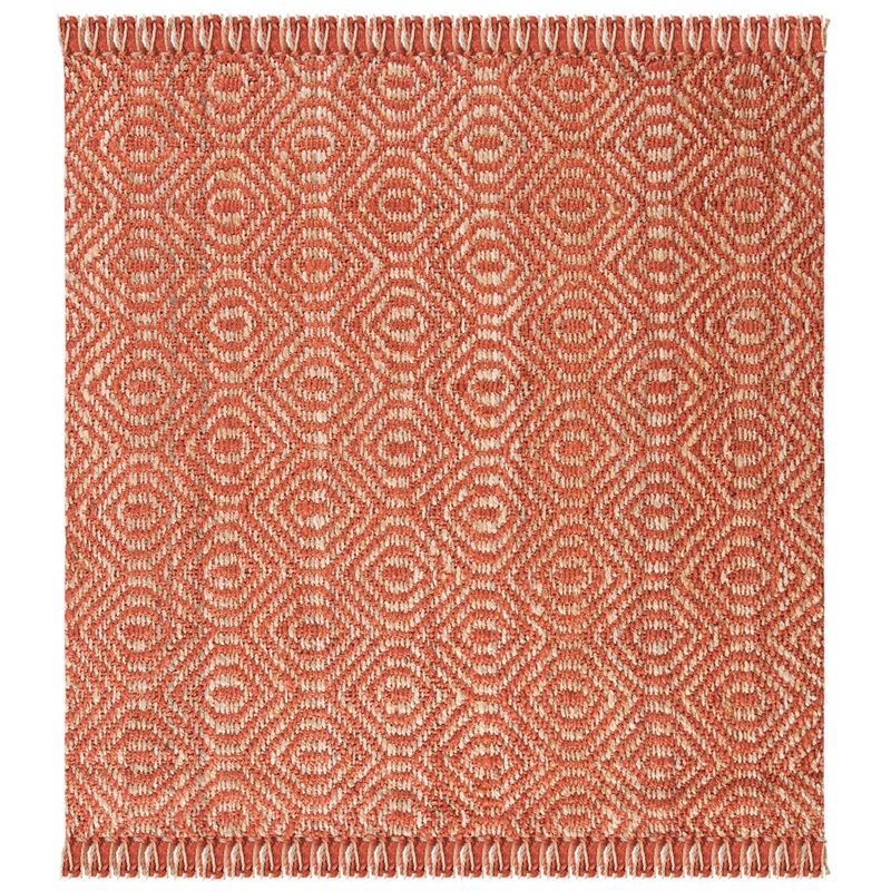 Safavieh Natural Fiber 9' X 9' Square Sisal Rug in Rust