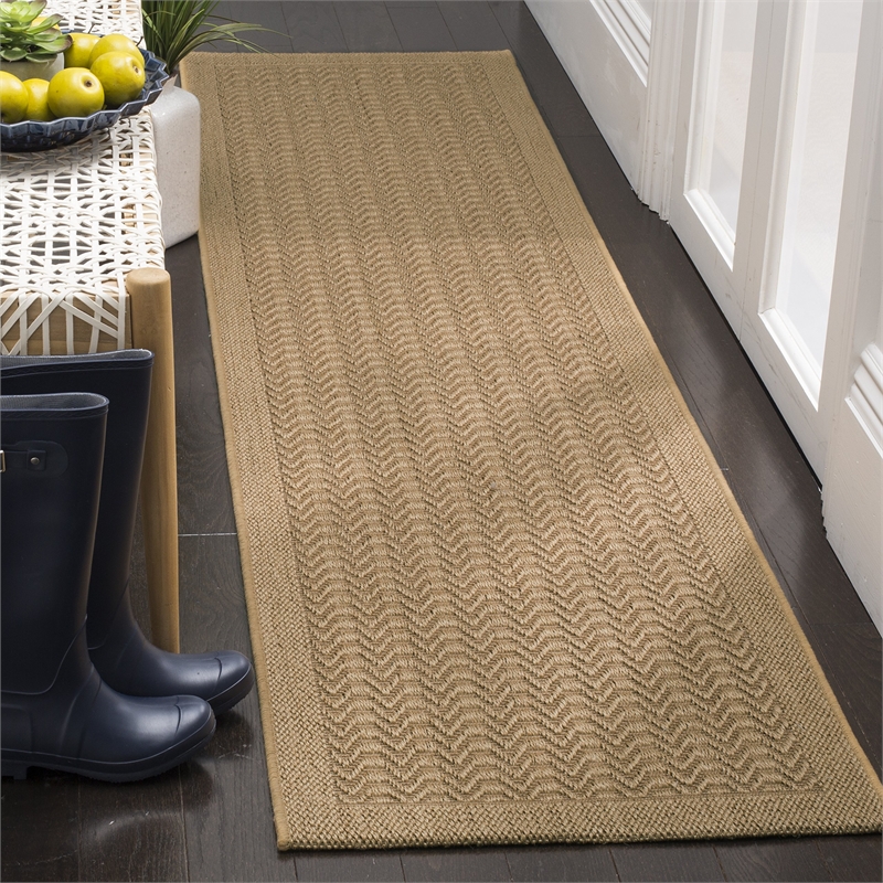 Safavieh Palm Beach 2' X 8' Sisal and Jute Rug in Maize