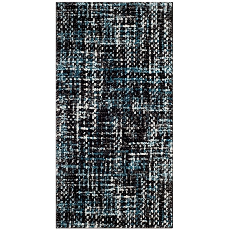Safavieh Porcello 4' X 6' Rug in Charcoal and Blue