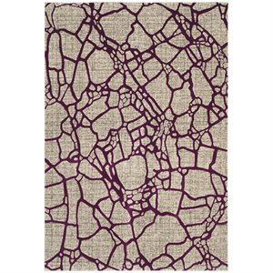 Safavieh Porcello 6' X 9' Rug in Light Gray and Purple