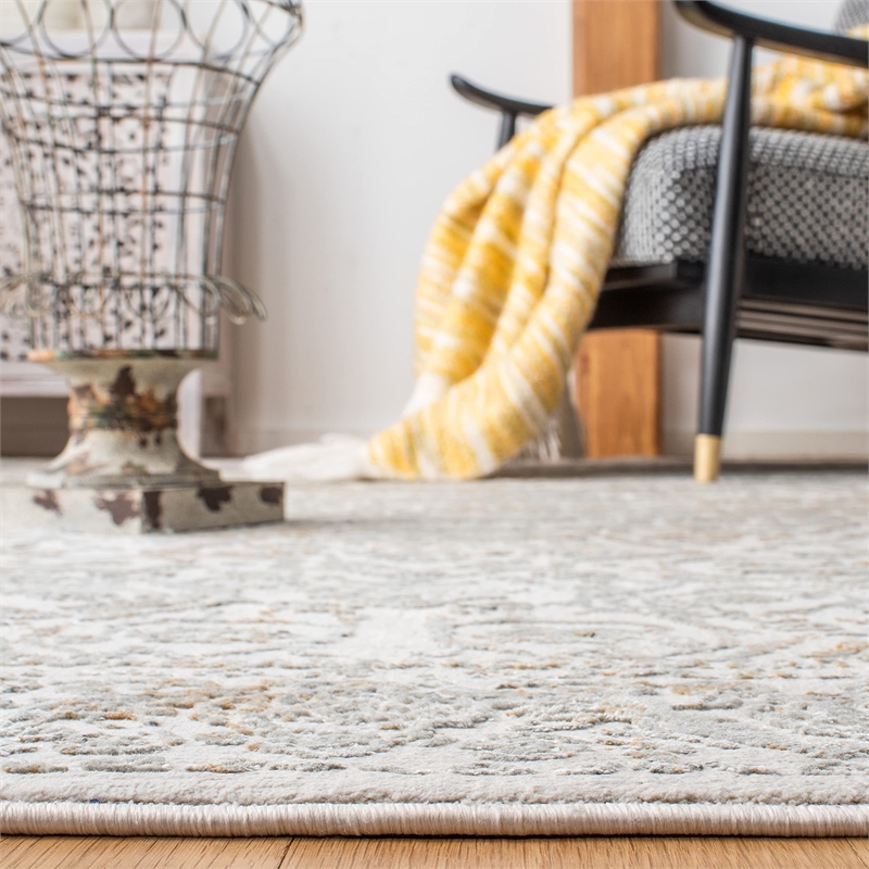 Safavieh Princeton 2' X 10' Rug in Beige and Gray