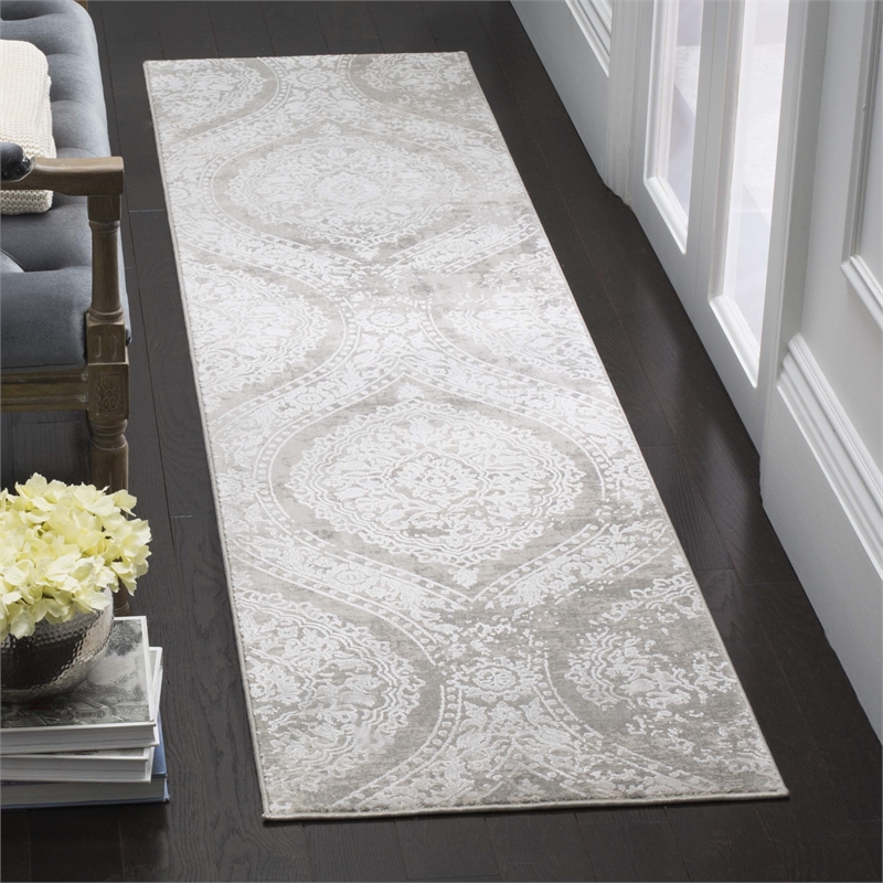 Safavieh Princeton 2' X 8' Rug in Gray and Beige