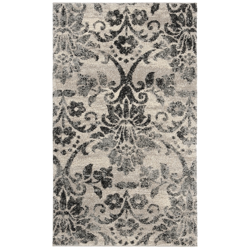Safavieh Retro 3' X 5' Rug in Cream and Gray