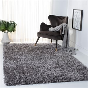 Safavieh Shag 5' X 5' Square Hand Tufted Rug in Gray and Gray
