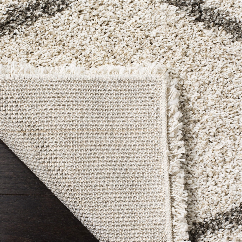 Safavieh Hudson Shag 5' X 5' Square Rug in Ivory and Gray