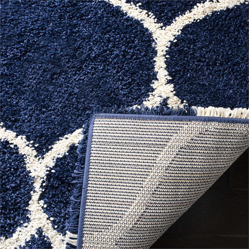 Safavieh Hudson Shag 10' X 14' Rug in Navy and Ivory