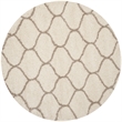 Safavieh Hudson Shag 7' X 7' Round Rug in Ivory and Beige