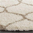 Safavieh Hudson Shag 7' X 7' Round Rug in Ivory and Beige
