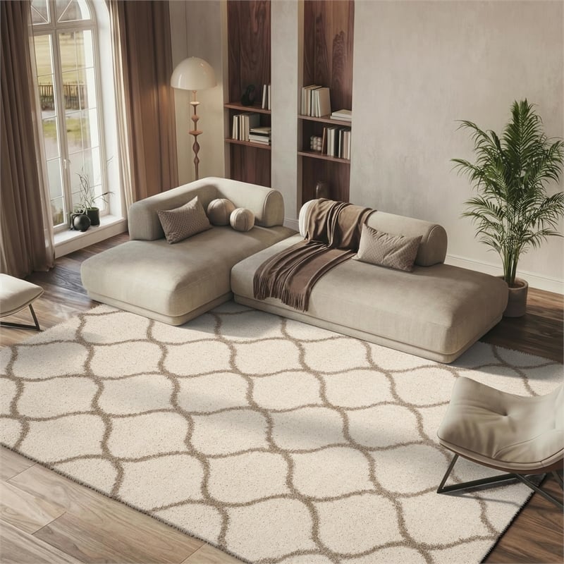 Safavieh Hudson Shag 8' X 10' Rug in Ivory and Beige