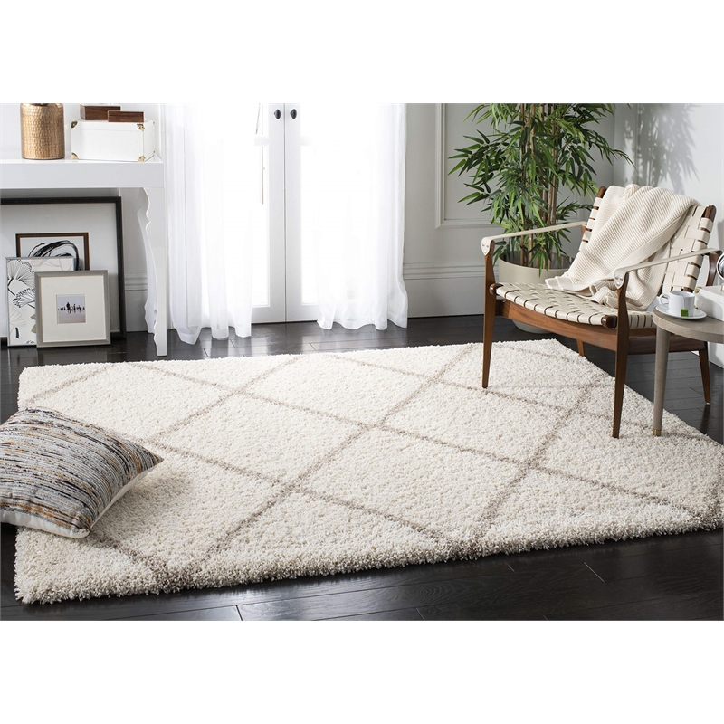 Safavieh Hudson Shag 3' X 5' Rug in Ivory and Beige