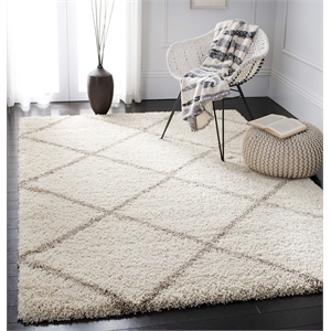 Safavieh Hudson Shag 6' X 9' Rug in Ivory and Beige
