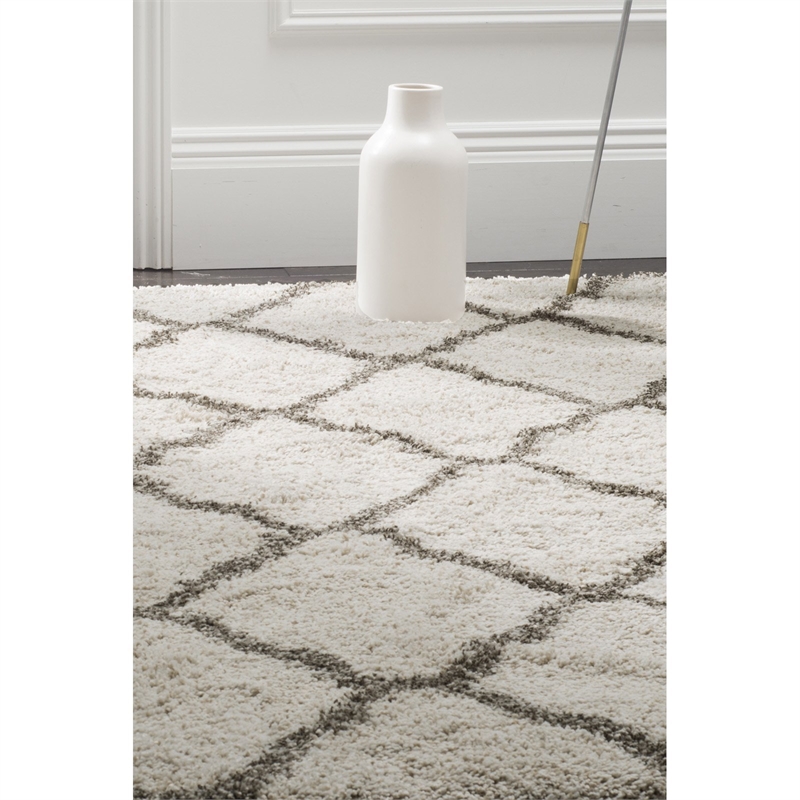 Safavieh Hudson Shag 3' X 5' Rug in Navy and Ivory