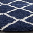 Safavieh Hudson Shag 7' X 7' Round Rug in Navy and Ivory