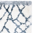 Safavieh Toronto Shag 3' X 5' Hand Tufted Rug in Ivory and Blue