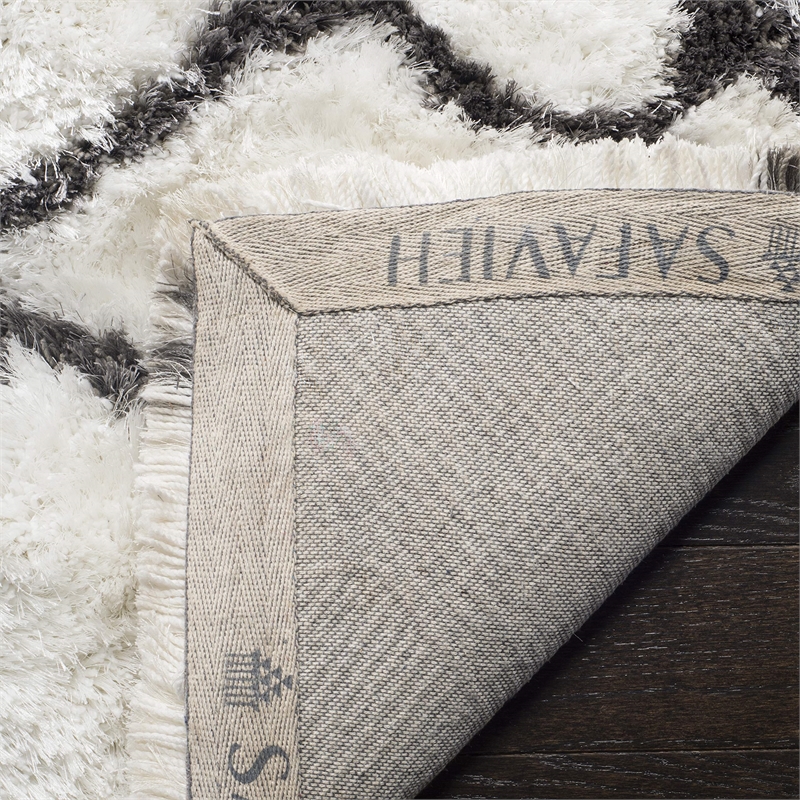 Safavieh Toronto Shag 3' X 5' Hand Tufted Rug in Ivory and Blue