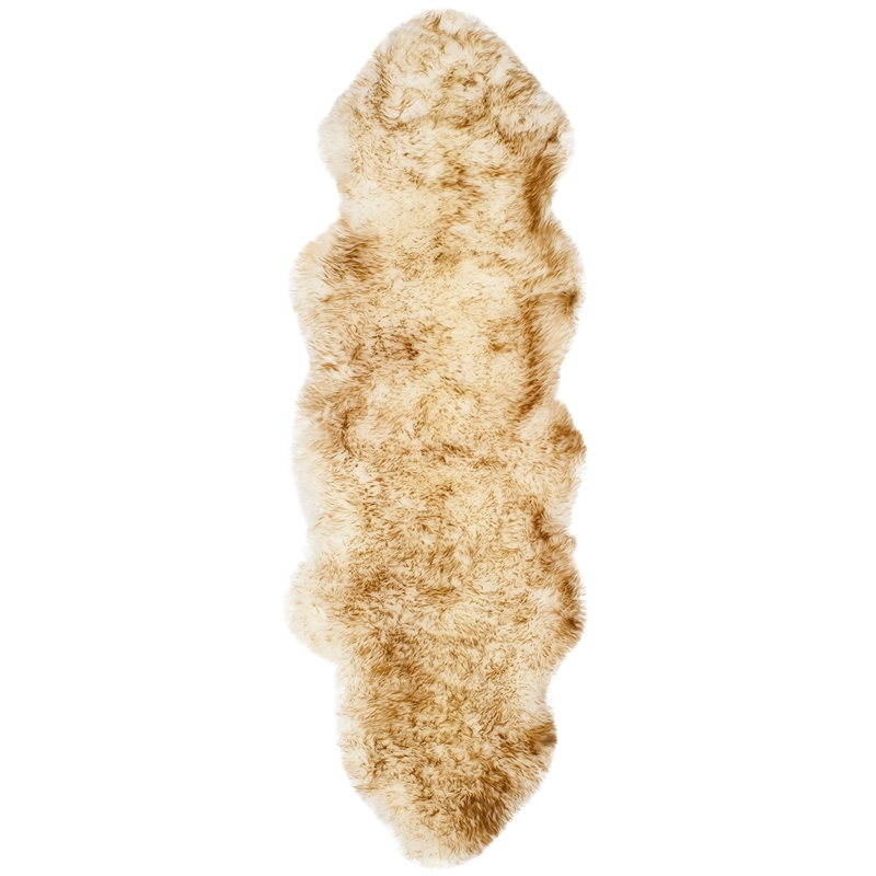 Safavieh Sheepskin Shag 2' X 6' Natural Sheep Skin Rug