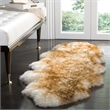 Safavieh Sheepskin Shag 2' X 6' Natural Sheep Skin Rug