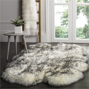 Safavieh Sheepskin Shag 3' 7&quot X 5' 11&quot Natural Sheep Skin Rug