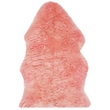 Safavieh Sheepskin Shag 2' X 3' Natural Sheep Skin Rug in Solid Pink