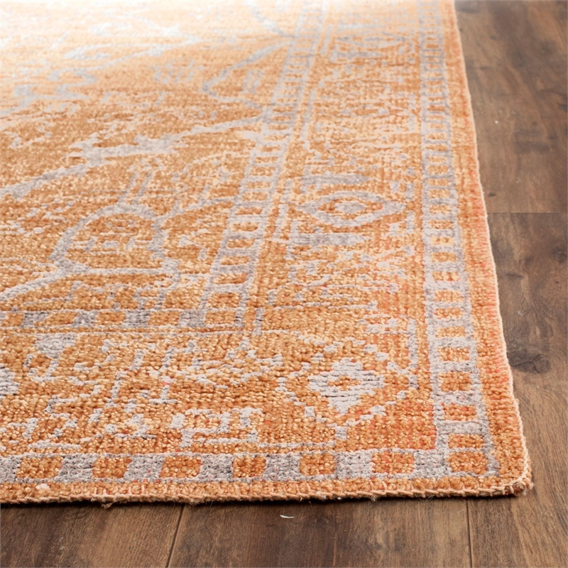 Safavieh Stone Wash 5' X 8' Hand Knotted Rug in Brown and Silver