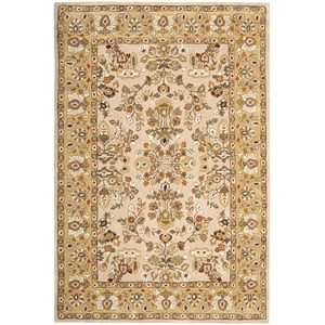 Safavieh Total Performance 3' X 5' Hand Hooked Rug in Ivory and Gold