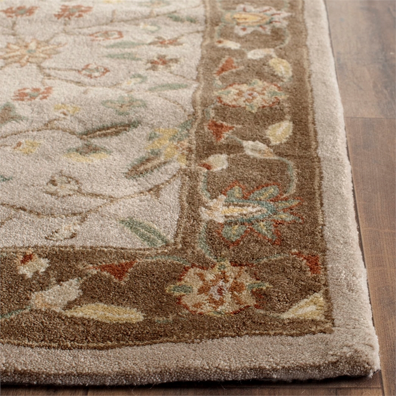 Safavieh Total Performance 3' X 5' Hand Hooked Rug in Ivory and Taupe
