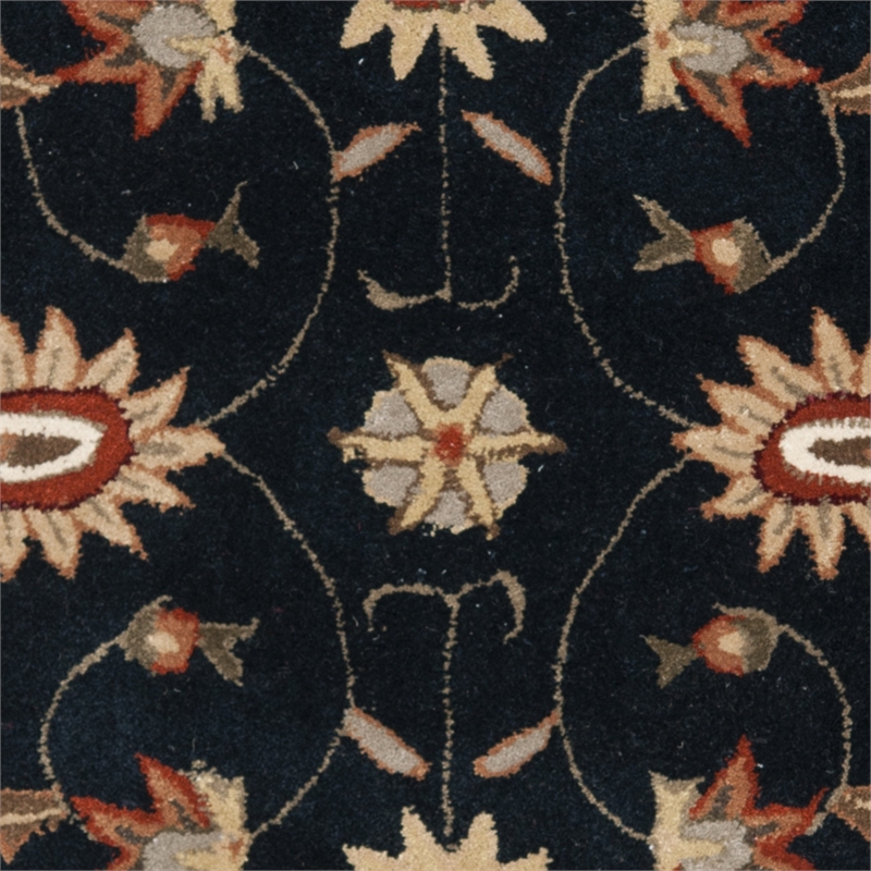 Safavieh Total Performance 4' X 6' Hand Hooked Rug in Navy and Ivory