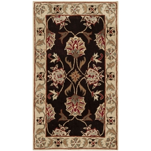 Safavieh Total Performance 3' X 5' Hand Hooked Rug in Brown and Ivory