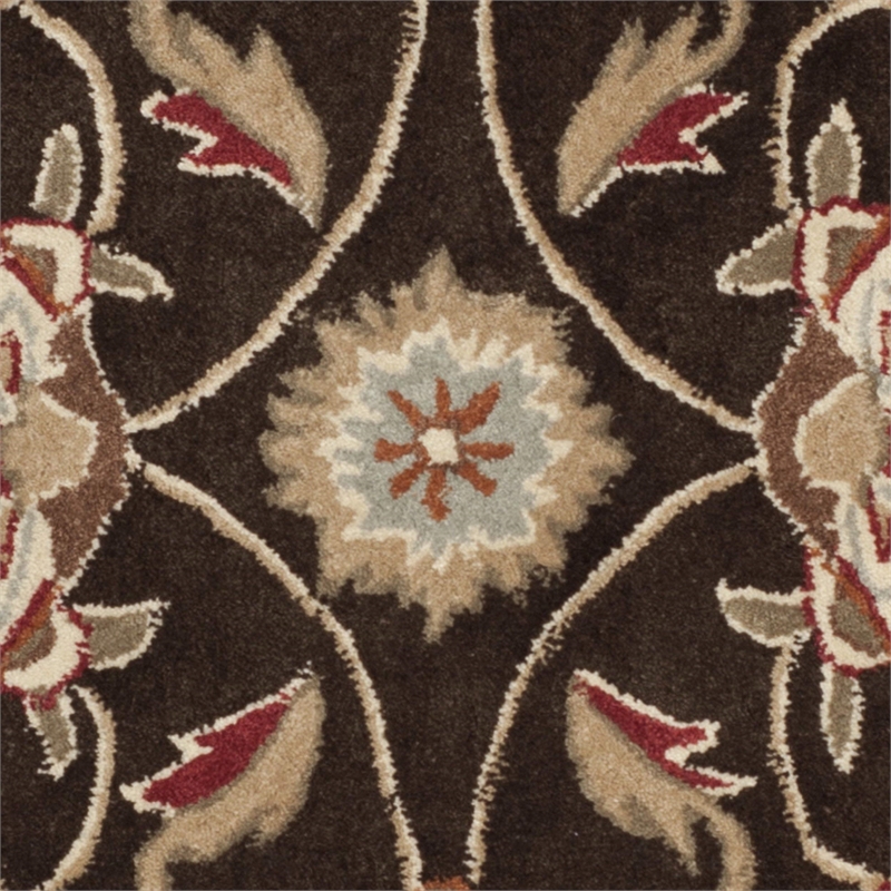 Safavieh Total Performance 4' X 6' Hand Hooked Rug in Brown and Ivory