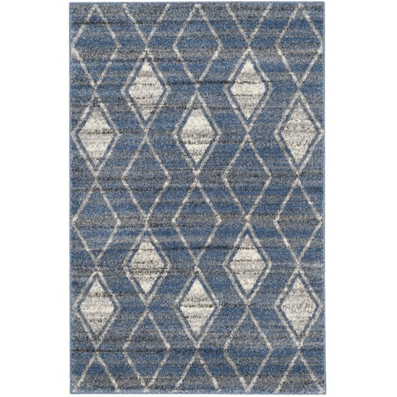 Safavieh Tunisia 3' X 5' Rug in Light Blue and Cream