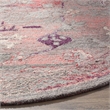Safavieh Vintage Oushak 6' X 6' Round Hand Tufted Rug in Red