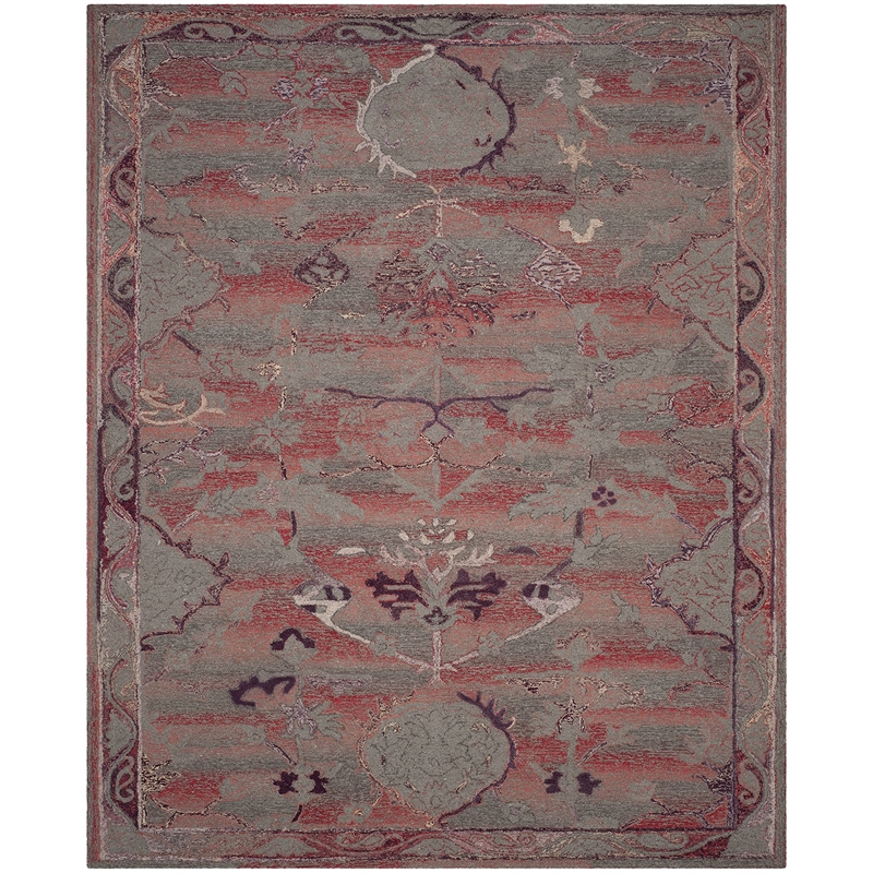 Safavieh Vintage Oushak 8' X 10' Hand Tufted Rug in Red