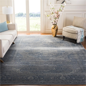 Safavieh Vintage 6' X 6' Square Rug in Light Blue and Light Gray