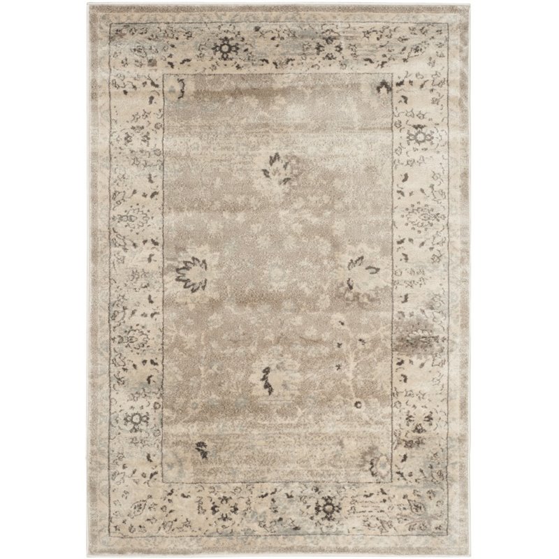 Safavieh Vintage 3' X 5' Rug in Light Gray and Ivory