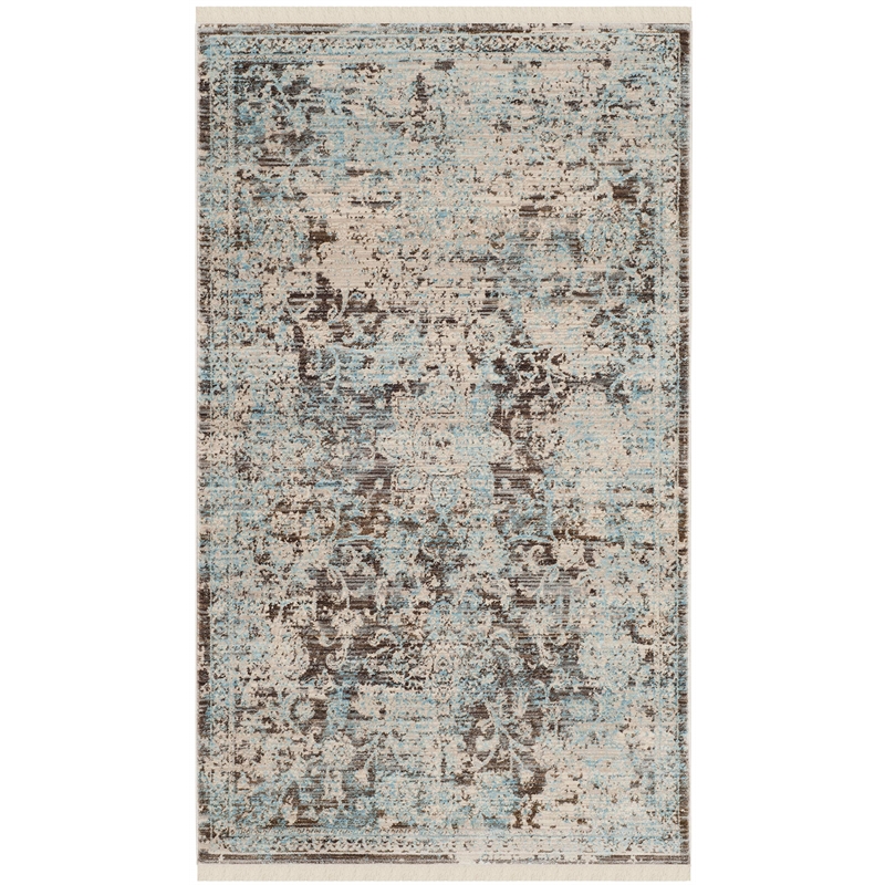 Safavieh Vintage 4' X 6' Rug in Brown and Light Blue