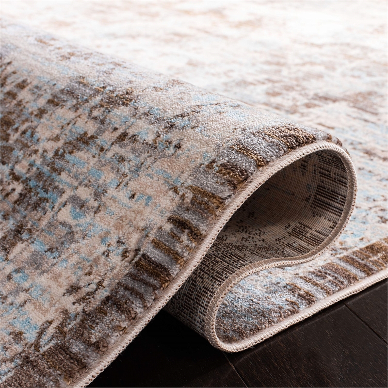 Safavieh Vintage 4' X 6' Rug in Brown and Light Blue