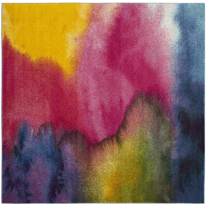 Safavieh Watercolor 8' X 10' Rug in Green and Fuchsia