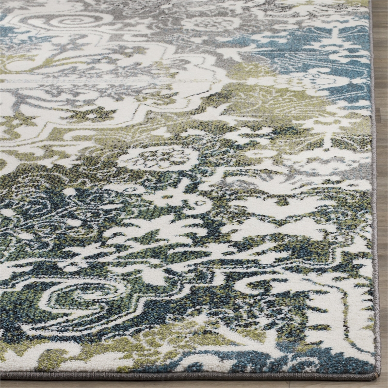 Safavieh Watercolor 8' X 10' Rug in Ivory and Peacock Blue