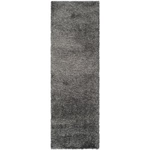 Safavieh California 2'3&quot x 11' Shag Runner Rug in Dark Gray