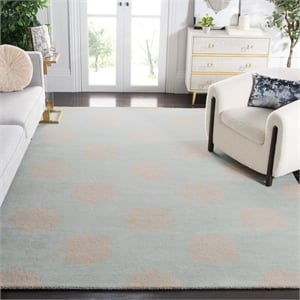 Safavieh Soho 12'-0&quot x 18'-0&quot Wool Hand Tufted Rug in Turquoise / Yellow