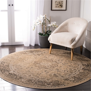 Safavieh Vintage 8' Round Rug in Warm Beige