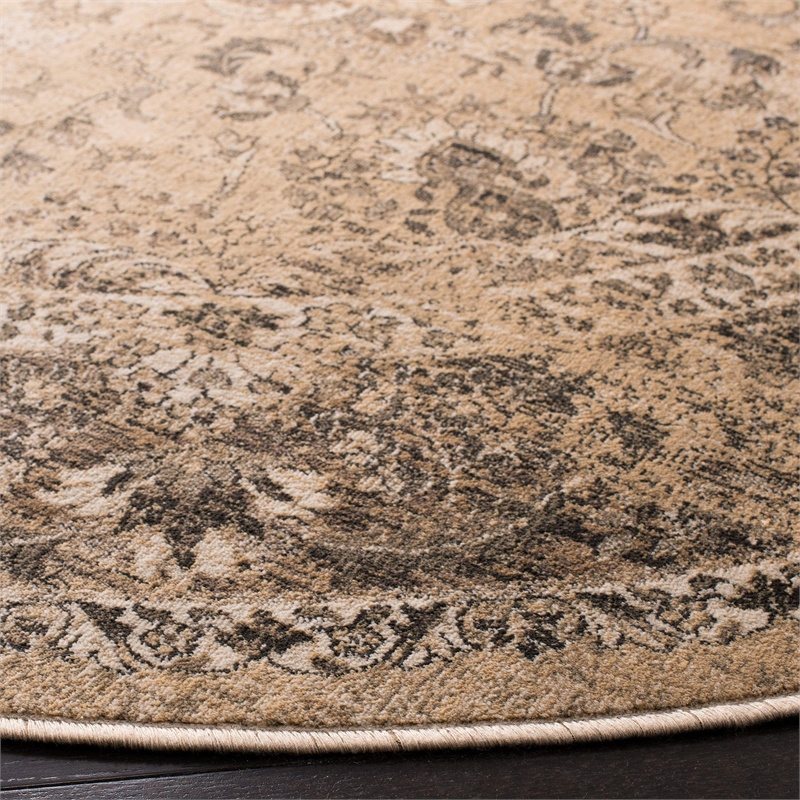 Safavieh Vintage 8' Round Rug in Warm Beige