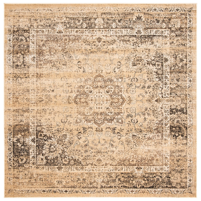 Safavieh Vintage 8' Square Rug in Warm Beige