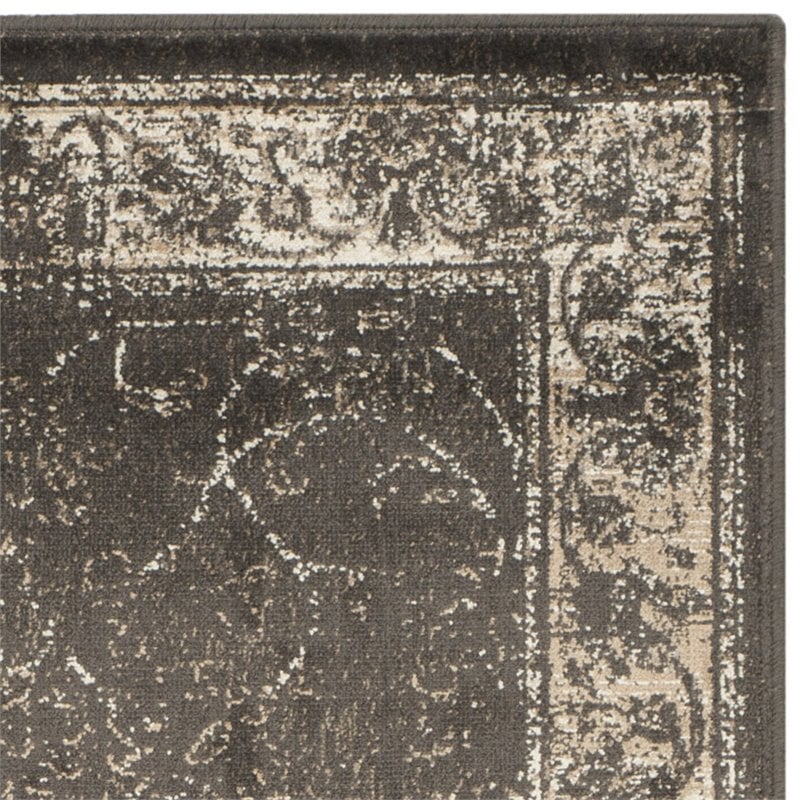 Safavieh Vintage 8' Square Rug in Soft Anthracite