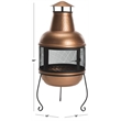 Safavieh Lima Chiminea Fireplace in Copper and Black