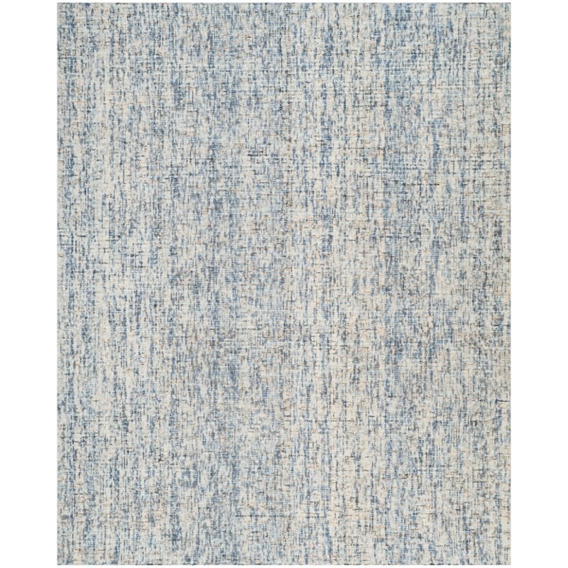 Safavieh Abstract 8' x 10' Hand Tufted Wool Rug in Dark Blue and Rust