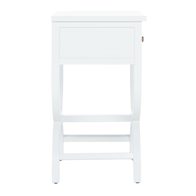 Safavieh Maxine Wood Accent Table with Storage Drawer in Off White